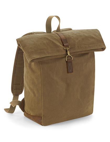 Heritage Waxed Canvas Backpack in Desert Sand, Größe 30 x 40 x 14 cm