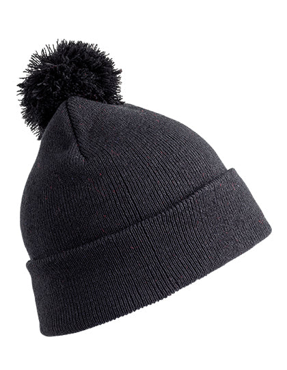 Pom Pom Beanie in Black, Größe One Size