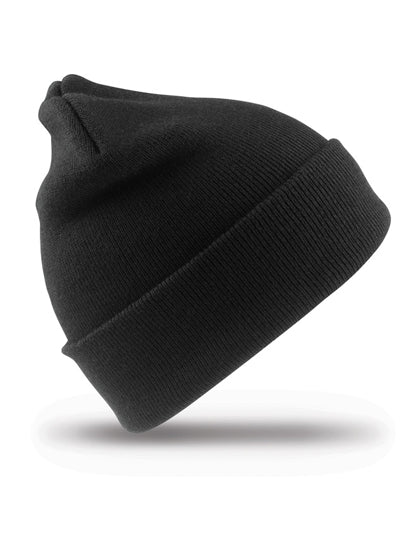 Junior Woolly Ski Hat in Black, Größe One Size