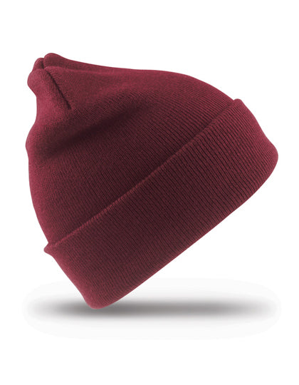 Junior Woolly Ski Hat in Burgundy, Größe One Size