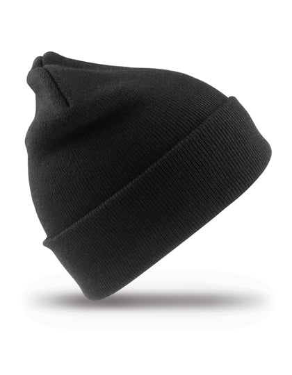 Woolly Ski Hat in Black, Größe One Size