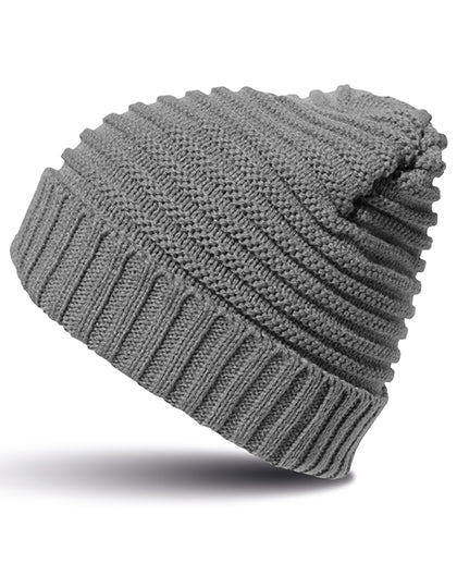 Braided Hat in Grey, Größe One Size