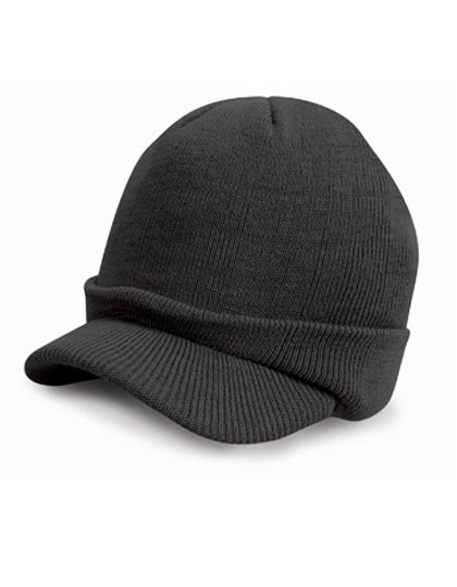 Esco Army Knitted Hat in Charcoal Grey, Größe One Size