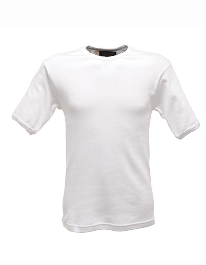 Thermal Short Sleeve Vest in White, Größe XXL
