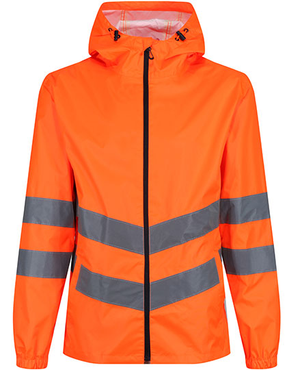 Pro Hi-Vis Packaway Jacket in Orange, Größe 3XL