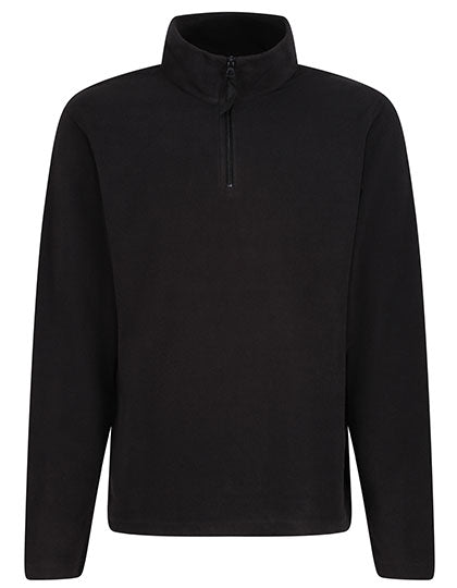 Micro Zip Neck in Black, Größe 4XL