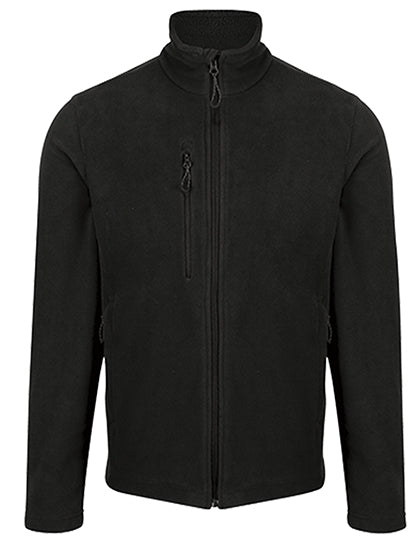 Honestly Made Recycled Full Zip Fleece Jacket in Black, Größe 3XL