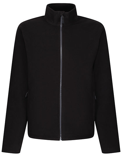 Honestly Made Recycled Full Zip Microfleece in Black, Größe 3XL