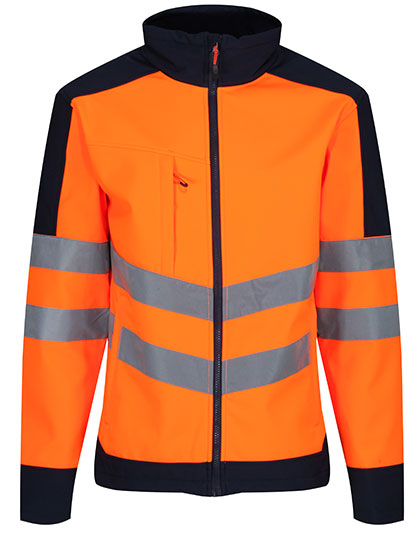 Pro Hi-Vis Softshell Jacket in Orange, Größe 3XL