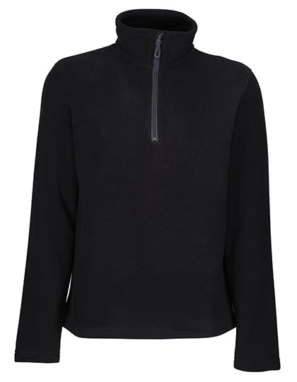 Honestly Made Recycled Half Zip Fleece in Black, Größe XS