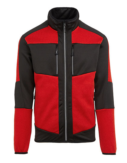 E-volve Unisex Knit Effect Stretch Midlayer Jacket in Classic Red, Größe 3XL