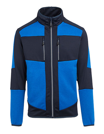 E-volve Unisex Knit Effect Stretch Midlayer Jacket in Strong Blue, Größe 3XL