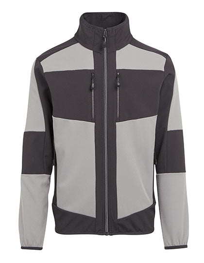 E-volve Unisex 2-Layer Softshell Jacket in Mineral Grey, Größe 3XL