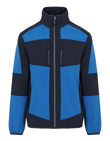 E-volve Unisex 2-Layer Softshell Jacket in Strong Blue, Größe 3XL