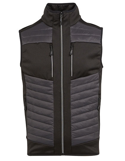 E-volve Unisex Thermal Hybrid Bodywarmer in Ash (Heather), Größe 3XL