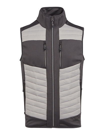 E-volve Unisex Thermal Hybrid Bodywarmer in Mineral Grey, Größe 3XL