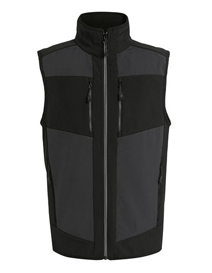 E-volve Unisex 2-Layer Softshell Bodywarmer in Ash (Heather), Größe 3XL