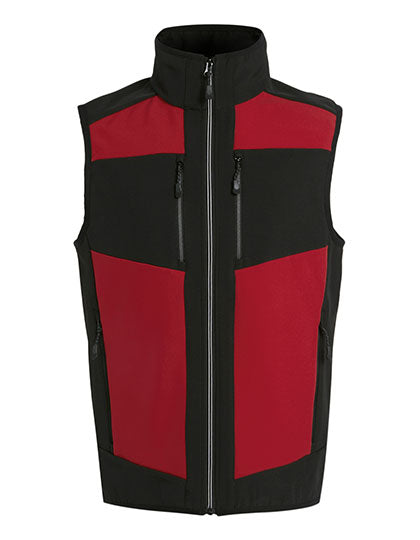 E-volve Unisex 2-Layer Softshell Bodywarmer in Classic Red, Größe 3XL