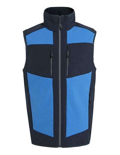 E-volve Unisex 2-Layer Softshell Bodywarmer in Strong Blue, Größe 3XL