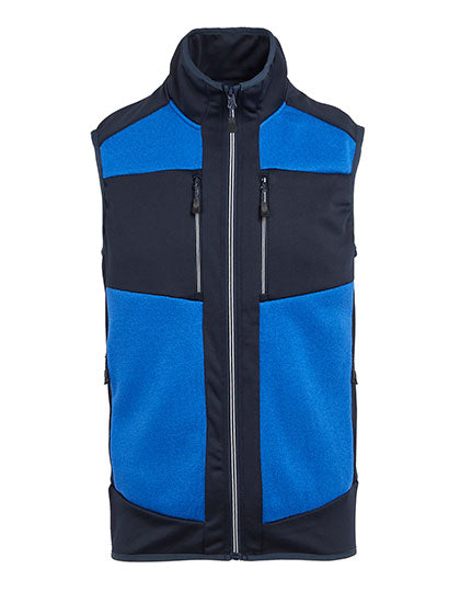 E-volve Unisex Knit Effect Stretch Bodywarmer in Strong Blue, Größe 3XL