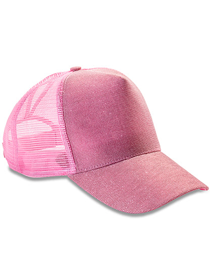 New York Sparkle Cap in Baby Pink, Größe One Size