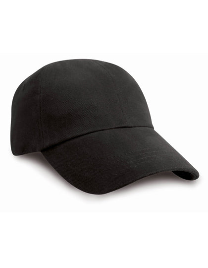Junior Heavy Brushed Cotton Cap in Black, Größe One Size