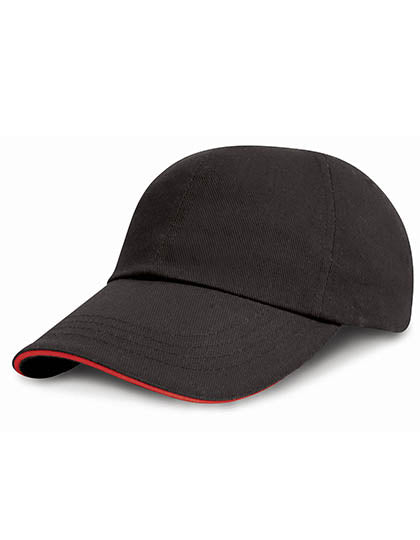 Junior Heavy Brushed Cotton Cap in Black, Größe One Size