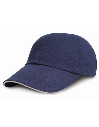 Junior Heavy Brushed Cotton Cap in Navy, Größe One Size