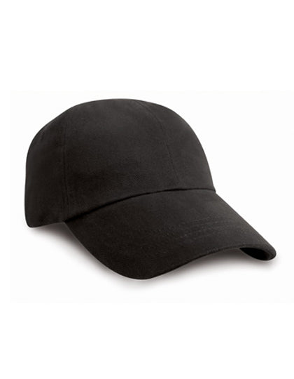 Low Profile Heavy Brushed Cotton Cap in Black, Größe One Size
