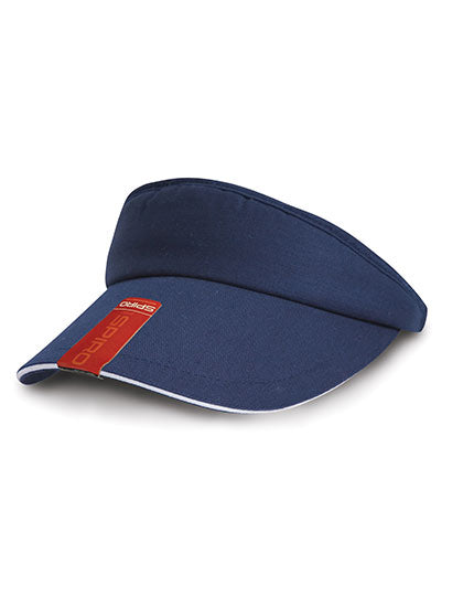 Herringbone Sun Visor With Sandwich Peak in Navy, Größe One Size