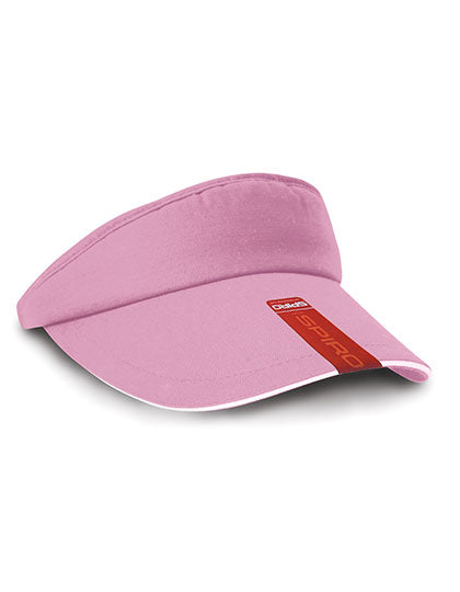 Herringbone Sun Visor With Sandwich Peak in Pink, Größe One Size