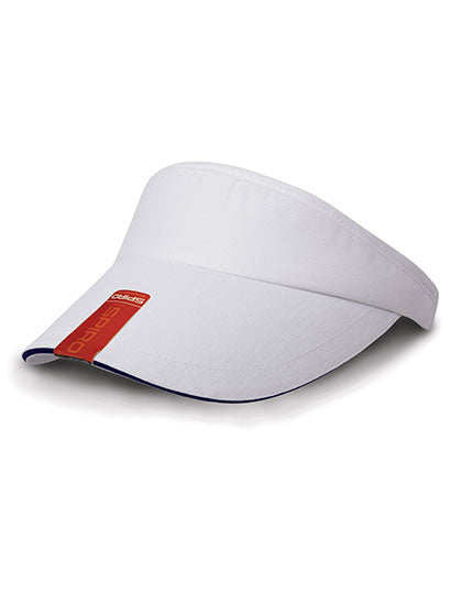 Herringbone Sun Visor With Sandwich Peak in White, Größe One Size