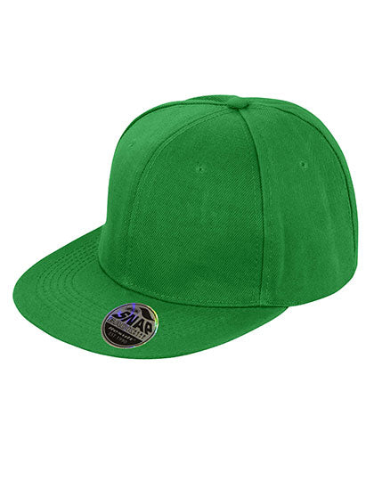 Bronx Original Flat Peak Snapback Cap in Emerald Green, Größe One Size
