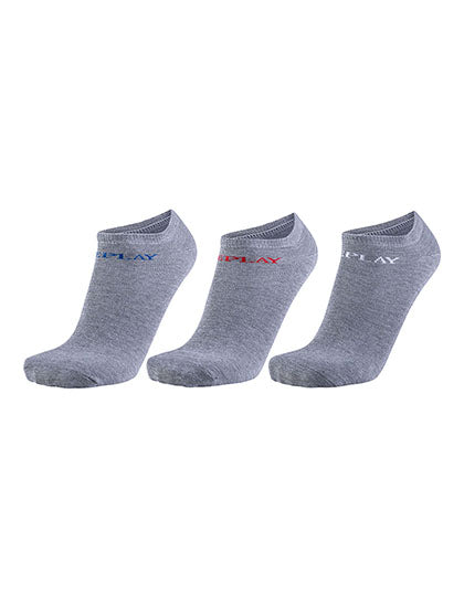 In Liner Socks (3 Pair Banderole) in Grey Melange, Größe 43/46