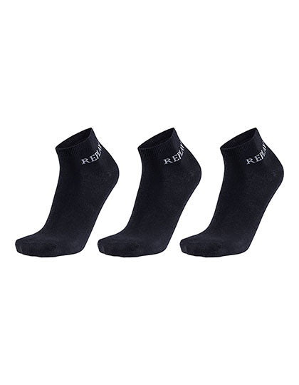 Low Cut Socks (3 Pair Banderole) in Black, Größe 43/46