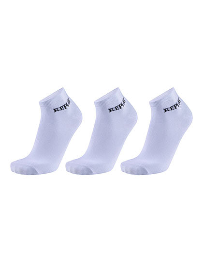 Low Cut Socks (3 Pair Banderole) in White, Größe 43/46