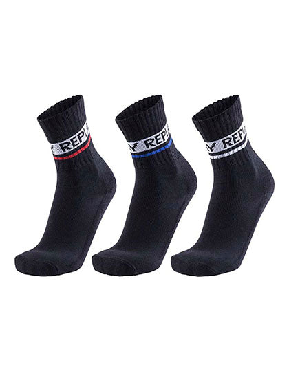 Tennis Socks (3 Pair Card wrap) in Black, Größe 43/46
