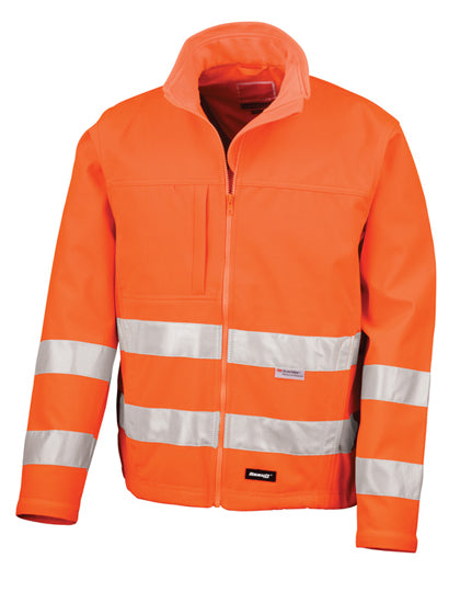 High Vis Soft Shell Jacket in Fluorescent Orange, Größe 3XL
