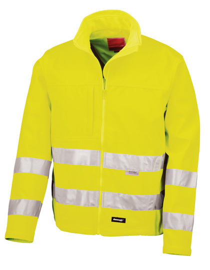 High Vis Soft Shell Jacket in Fluorescent Yellow, Größe 3XL