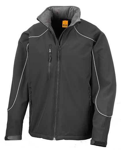 Hooded Soft Shell Jacket in Black, Größe 3XL