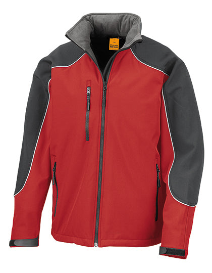 Hooded Soft Shell Jacket in Red, Größe 3XL