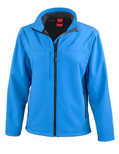 Women´s Recycled 3-Layer Classic Softshell Jacket in Azure, Größe XXL