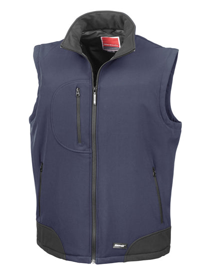 Soft Shell Bodywarmer in Navy, Größe XXL