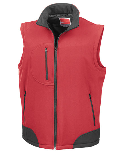 Soft Shell Bodywarmer in Red, Größe XXL