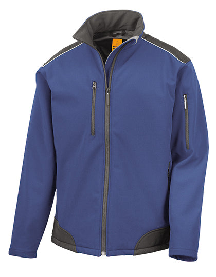 Ripstop Soft Shell Workwear Jacket With Cordura Panels in Royal, Größe 4XL