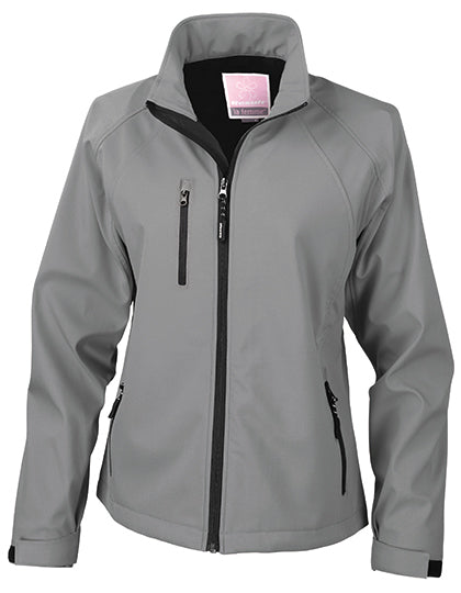 Women´s Base Layer Soft Shell Jacket in Grey, Größe XXL