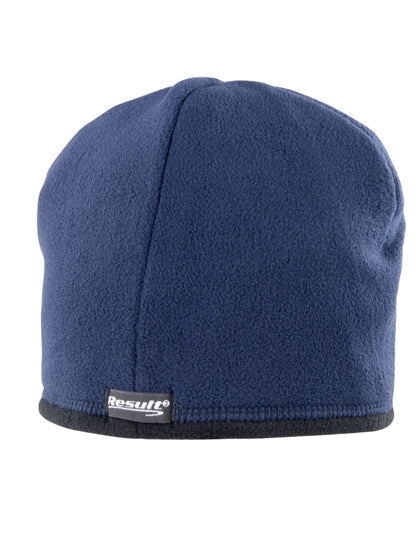 Reversible Microfleece Bob Hat in Navy, Größe L