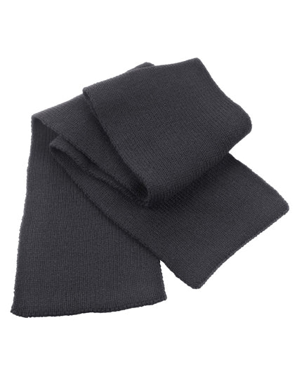 Classic Heavy Knit Scarf in Charcoal Grey, Größe One Size