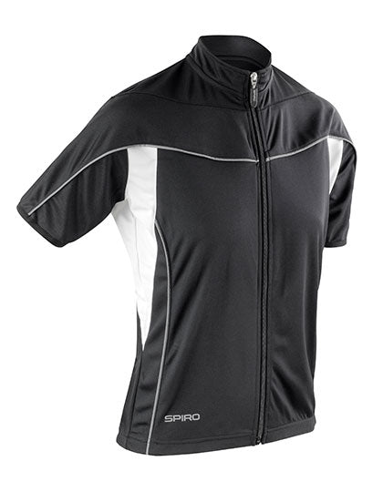 Women´s Bikewear Full Zip Performance Top in Black, Größe XL (42)