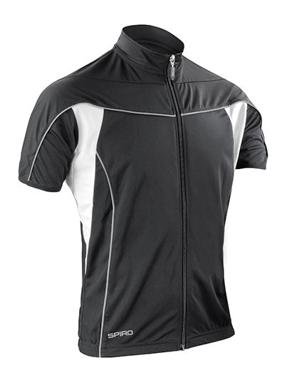 Men´s Bikewear Full Zip Performance Top in Black, Größe XXL